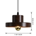 thumbnail image 2 of Kiven Pendant Light Equipped with Dimmable Lighting Wire（177.16 inches）,E26 1-Light Wood Grain Color Small Chandelier Simple Nordic Decorative for Study Bedroom Hotel-E Style(Bulb Not Included), 2 of 5