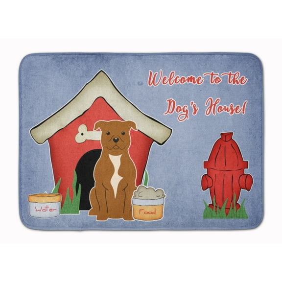 Dog House Collection Staffordshire Bull Terrier Brown Machine Washable Memory Foam Mat