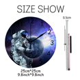 thumbnail image 2 of Spaceman Carry Big Planet Round Wall Clock 10 Inch, Silent Non Ticking Wall Clocks Battery Operated, Simple Modern Decorativel Clock Style fits Any Home Decor, 2 of 6