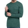 thumbnail image 5 of GIRUNS Men's Crew Neck Sweaters Rib Knit Pullover Sweater Soft Lightweight Long Sleeve Sweatshirt Dark Green S, 5 of 6