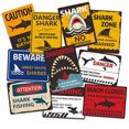 thumbnail image 2 of Hebayy 10 diseños Shark Zone Party Decoraciones de pared Letreros para Ocean Theme Suminis Hebayy Hebayy, 2 of 2