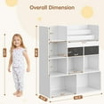 thumbnail image 6 of Kids Bookshelf with 2 Drawers, 3-Layer Sling Bookcase, Baby Storage Organizer for Books and Toys, Ideal for Playroom, Bedroom, Nursery, Classroom, 47.8" Tall, 6 of 8