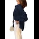 thumbnail image 3 of Camisa de Botones para Mujer 100% Algodón Azul Marino M, 3 of 7
