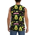 thumbnail image 4 of Bixox Men's Avocado Work Out Printed Shirt Sleeveless Fitness Tank Top-XX-Large, 4 of 7
