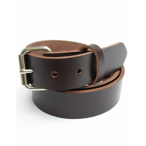 Heavy Duty Dark Brown Mens Leather Belt 1 1/4" Wide Size 72