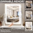 thumbnail image 2 of FENNIO Vanity Mirror with Lights 22 Inch- LED Lighted Makeup Mirror,Large Makeup Mirror with Lights,Touch Screen with 3-Color Lighting,Led Mirror Makeup,Dimmable(White), 2 of 8