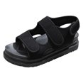 thumbnail image 1 of IUJSOY Womens Platform Sandals Adjustable Hook and Loop Strap Open Toe Cushion Footbed Walking Shoes, 1 of 9