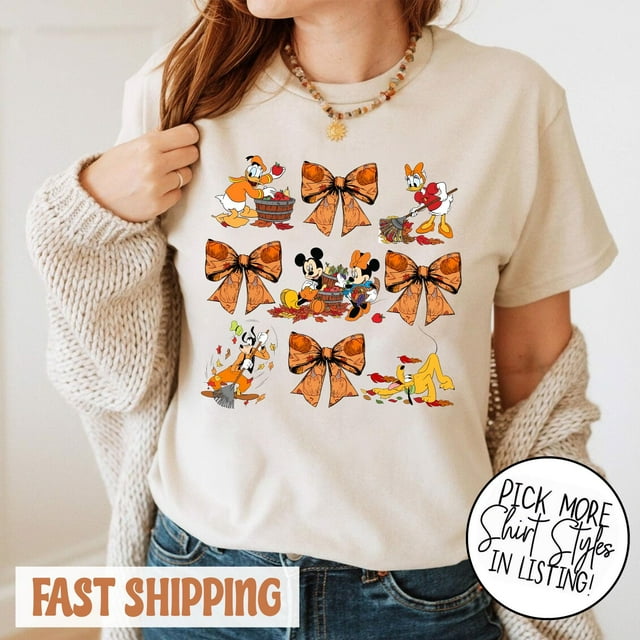 Mickey & Friends Fall Autumn T-shirt, Spooky Mouse and Friends T-shirt, Mickey Boo Hallowe - As Picture - S