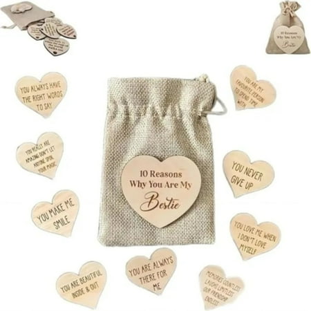 

Walmart Clearance 2024!1 Pack - Desktop Ornament Wooden Gift 10 Reasons Why You Are My Why You Are My Jute Bag With Hearts Wood Chip Heart by Niaviben