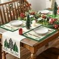 thumbnail image 5 of mubwai Xmas Pine Winter Placemats Set of 4, 12x18 Inch Christmas Table Mats for Table Runner Party Kitchen Dining Decoration, 5 of 7