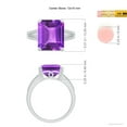 thumbnail image 4 of ANGARA Natural 5.3 Ct. Amethyst with Diamond Classic Ring in 14K White Gold for Women (Ring Size: 8.5), 4 of 9
