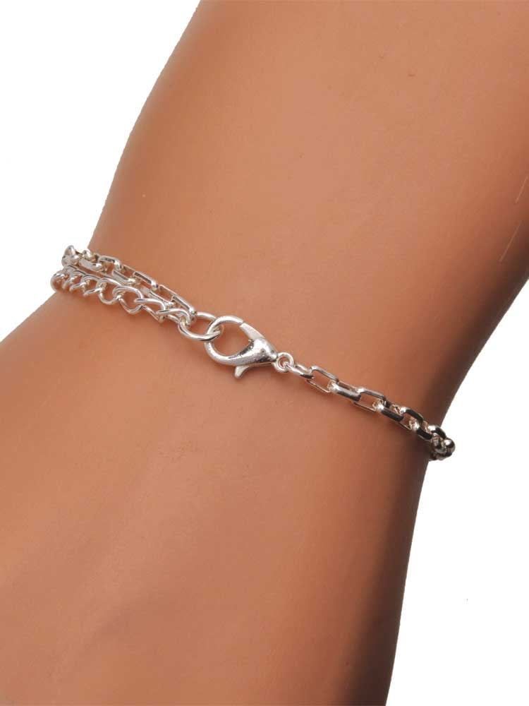 Delight Jewelry Silvertone Mini Pink Flying Pig Silvertone Discover Dream Explore Zoey Charm Bracelet, 6.5+2" Extender