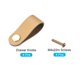 thumbnail image 3 of Cajón Perillas, 2.56" 4uds Cuero Puerta Tiradores Tocador Manijas para Maleta Muebles Reemplazo con Montaje Tornillos, Beige, 3 of 6