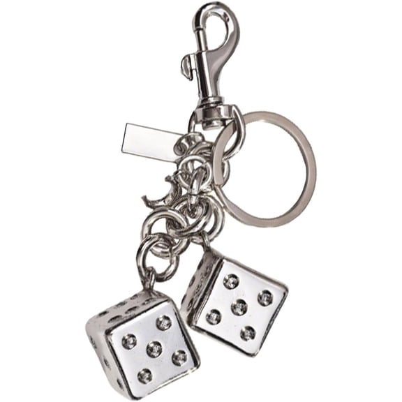 Januofit  Dice Metal Cool Mens Keychain Handbag Bag Pendant Key Chain Keychain Accessories Purse Charm