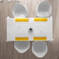 thumbnail image 3 of Ambesonne Yellow and White Place Mats Set of 4, Dripping Shapes, Standard Size, Yellow White, 3 of 4
