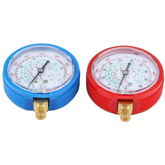 Pair of Air Conditioner R410A R134A R22 Refrigerant High and Low Pressure Gauge Kit