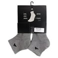 thumbnail image 3 of adidas Men's Athletic Cushioned Quarter Sock (6-Pair), Heather Grey/Black, Large, (Shoe Size 6-12), 3 of 3