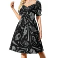 thumbnail image 1 of Vestido sin mangas de huesos vestido de mujer ropa vestidos de playa femeninos vestido, 1 of 5