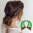 thumbnail image 2 of Unique Bargains 1 Pair Christmas Hair Clips Santa Hat Hairdo Clip for Christmas 2.17"x1.18"x3.54" Green, 2 of 6