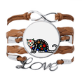 thumbnail image 1 of Black Cat Flower Bone Halloween Terror Bracelet Love Chain Rope Ornament Wristband, 1 of 3
