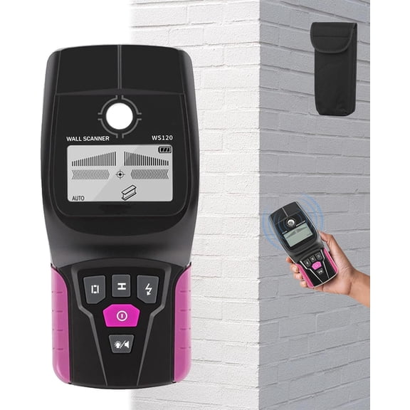Wall Scanner Professional Multifunctional Wall Detector with HD LCD Display & Audio Alarm, Live Wires Cable PVC Water Pipe Metal Wood Studs Detection Tool(Q)