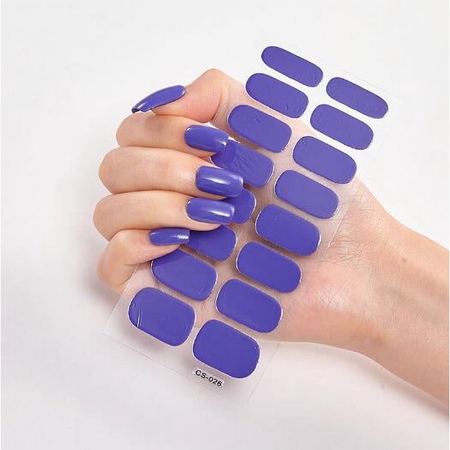 Pegatinas adhesivas de Color sólido para Uñas, película de esmalte de Uñas DIY, parche para manicura, calcomanías de transferencia, decoración, Pegatinas para Uñas