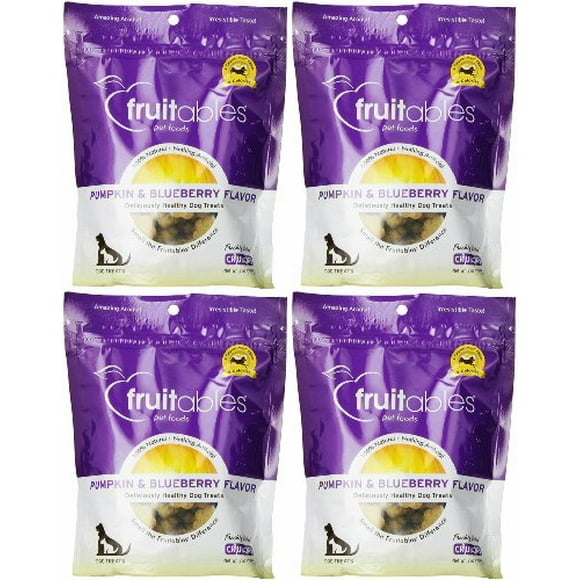 Fruitables Pet Foods Dog Treats Pumpkin & Blueberry 28oz (4 x 7oz)