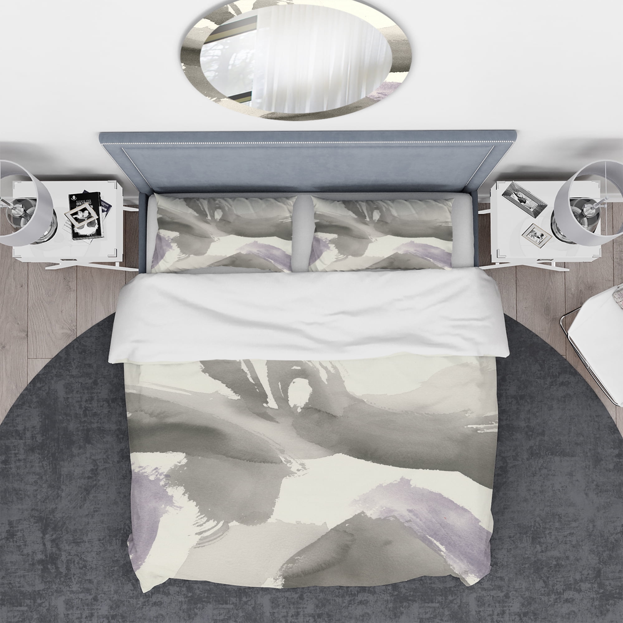 Designart 'minimal geometric Gesture IV' Geometric Duvet Cover Set