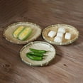 thumbnail image 4 of 100% Natural Handmade Woven Bamboo Basket Tray U Shape Holder Bulk Food Flat Shallow Basket, 4 of 8