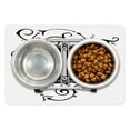 thumbnail image 1 of Letter I Pet Mat for Food and Water, Capital with Grand Illustrious Design Abstract Elements Shapes Swirls Lines, Non-Slip Rubber Mat for Dogs and Cats, 18" X 12", by Ambesonne, 1 of 2