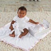 Baby Aspen Infant Solid Polyester Plush Washable Baby Blankets, Crib, Pink
