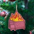 thumbnail image 3 of DPTALR Dumpster Fire Christmas Ornament Christmas Tree Wooden Pendants, 3 of 3