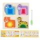 thumbnail image 1 of Rompecabezas de madera para combinar colores y formas, para niños y niñas. A, 1 of 9