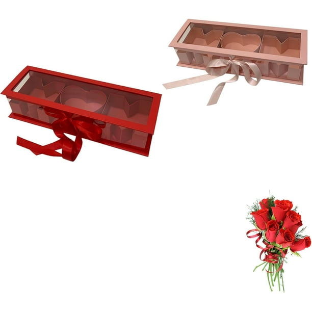 Caja rellenable con forma de carta de regalo de flores para mamá, Caja de flores para el día de la madre, Caja de regalo vacía con flores para mamá, Caja rellenable con forma de letra de mamá, Regalos