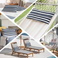 thumbnail image 5 of Navy Blue White Striped Throw Pillow Cover, Pillowcase Protectors with Zipper, Breathable Decorative Lumbar Pillow Case Cover, Grey Farmhouse Stripe Abstract Art Pillow Shams for Couch Sofa 16x24Inch, 5 of 8