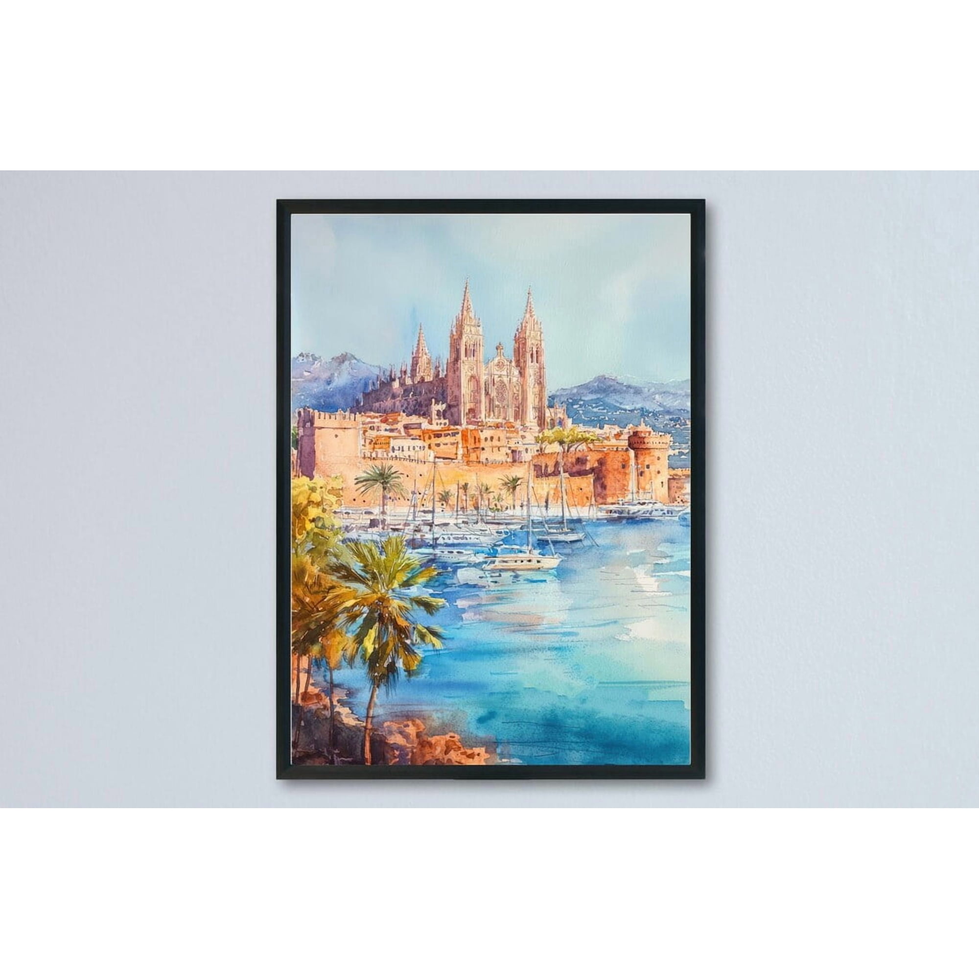 Palma De Mallorca Palma Travel Palma City Mallorca Souvenir Spain Accent Wall Decor Unframed Paper Print