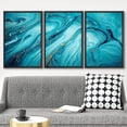 thumbnail image 2 of wall26 Framed Canvas Print Wall Art Set Blue Azure Pastel Paint Strokes Abstract Shapes Illustrations Modern Art Bohemian Decorative Multicolor for Living Room, Bedroom, Office - 16"x24"x3, 2 of 5