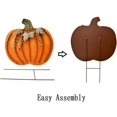 thumbnail image 6 of Metal Pumpkin Garden Stakes - Autumn Decorative Yard Signs - Indoor Outdoor Plant Flower Stake Fall Lawn Ornaments Pumpkin Decoration for Harvest Halloween (26"-A), 6 of 11