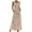 Beige, variant on IROINNID Sleeveless Round Neckline Dress For Women Leopard Bandage Slimming Tank Belt Dress Prints Full-Length A-Line Dress