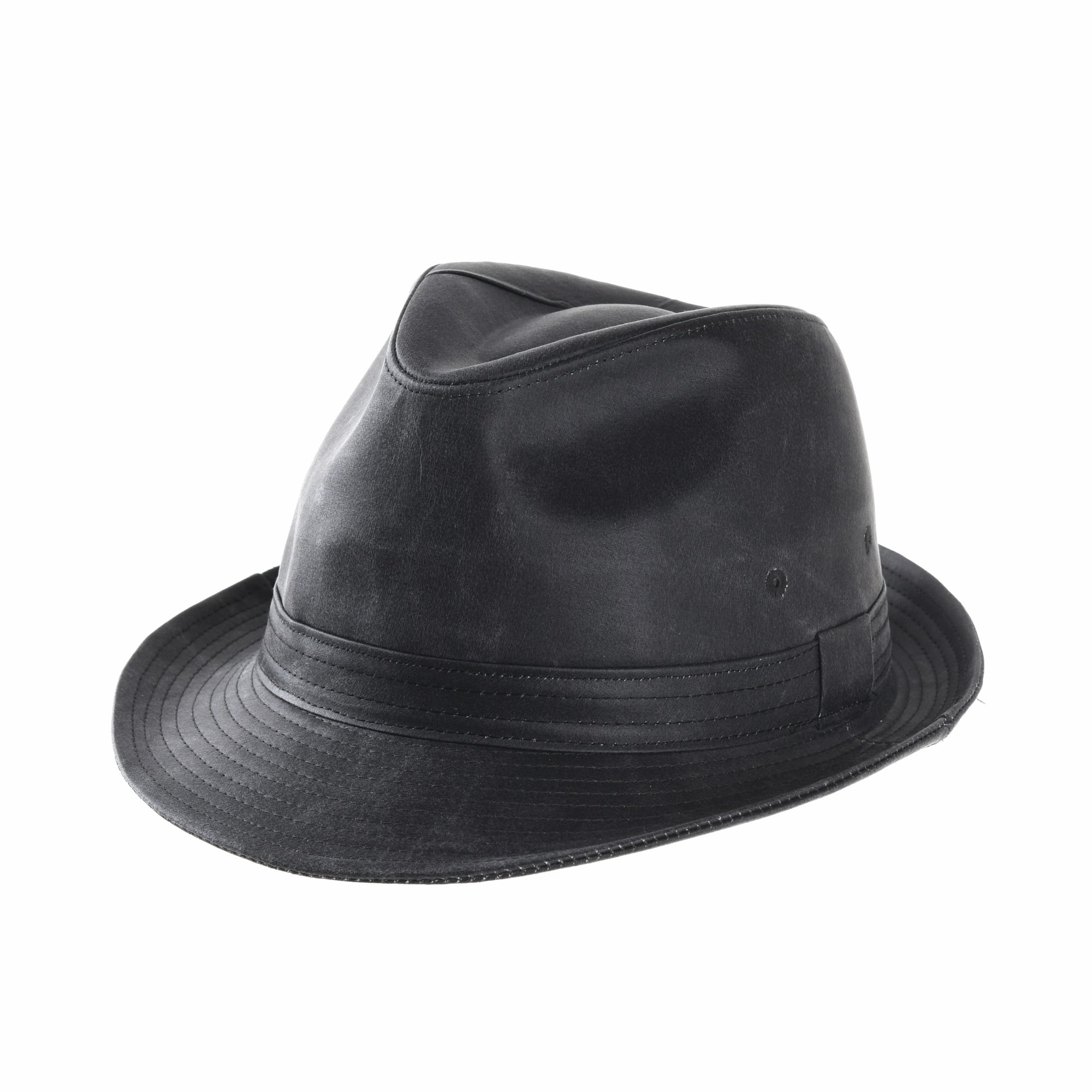 WITHMOONS Fedora Hat Vintage Weathered Leather Indiana Jones AC6387