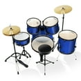 thumbnail image 4 of Gammon Percussion 5pc Adult Drum Set - Full Size Beginner Kit w/ Stool & Stands - Blue, 4 of 7
