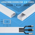 thumbnail image 2 of Cord Hider Wall for One Cord in Cord Covers for Wires on Wall Easy Install Cable Cover Wall Cable Raceway Hide Cords Cable Hider Cord Management Wall x Lin W.in H.in, 2 of 6