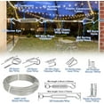 thumbnail image 5 of Tootaci 1/16 Wire Rope Kit, 165ft Vinyl Coated Stainless Steel Cable with M5 Turnbuckles Tension Kit for Garden Trellis, Curtain, String Light Hanging, 5 of 7
