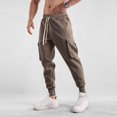 thumbnail image 2 of Pantalones deportivos de algodón para hombre, pantalones deportivos lisos para hombre, pantalones cortos de otoño e invierno, Harajuku, nuevos artículos en Joker, ropa de calle deportiva, 2 of 5