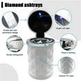 thumbnail image 5 of Aiteng Auto Car Ashtray, Portable with Blue LED Light Ashtray, Smokeless Smoking Stand Cylinder Cup Holder, White, 5 of 6
