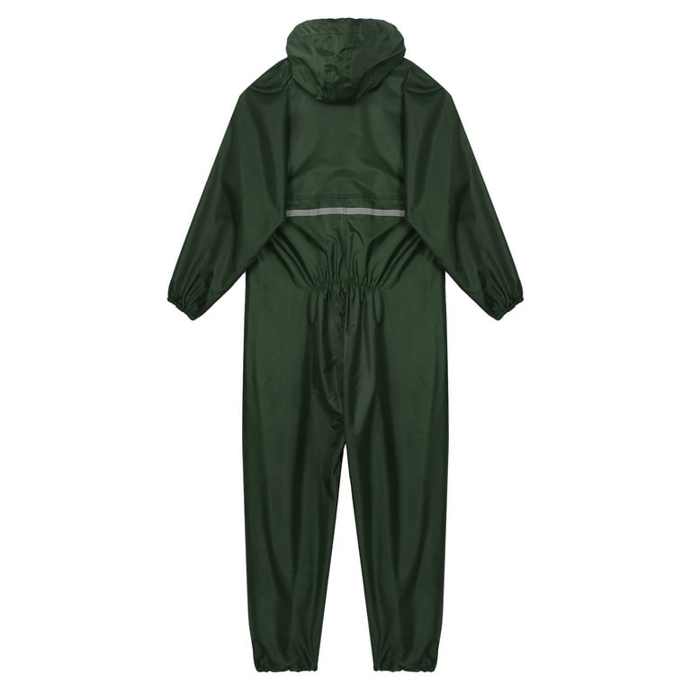 HUECLOSET Rainy Back Hole Anorak Long One Piece 25KERO260 Alvivi Men's Hooded Jumpsuits Full zip One Piece Lightweight