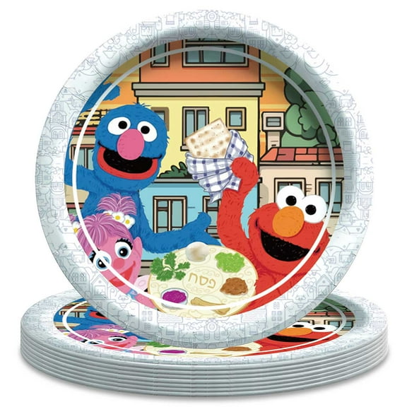 Sesame Street Paper Plates Birthday Decorations Party Supplies Tableware Disposable Dinnerware