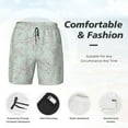 thumbnail image 4 of Kdxio Retro Snake Print Men's Swim Trunks with Compression Liner 7 Inch Inseam Quick Dry Swim Shorts, 4 of 7