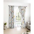 thumbnail image 3 of Flowers Bees Blackout Curtains for Bedroom/Living Room, Thermal Insulated Kitchen Curtains, Spring Cartoon Botanical Tulip Flowers Leaves Grommet Darkening Window Treatment Drapes 42"x63"x2, 3 of 8