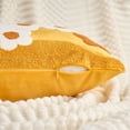 thumbnail image 3 of Unique Bargains Pack of 2 Velvet Embroidery Floral Throw Pillow Covers 20" x 12" Yellow, 3 of 7